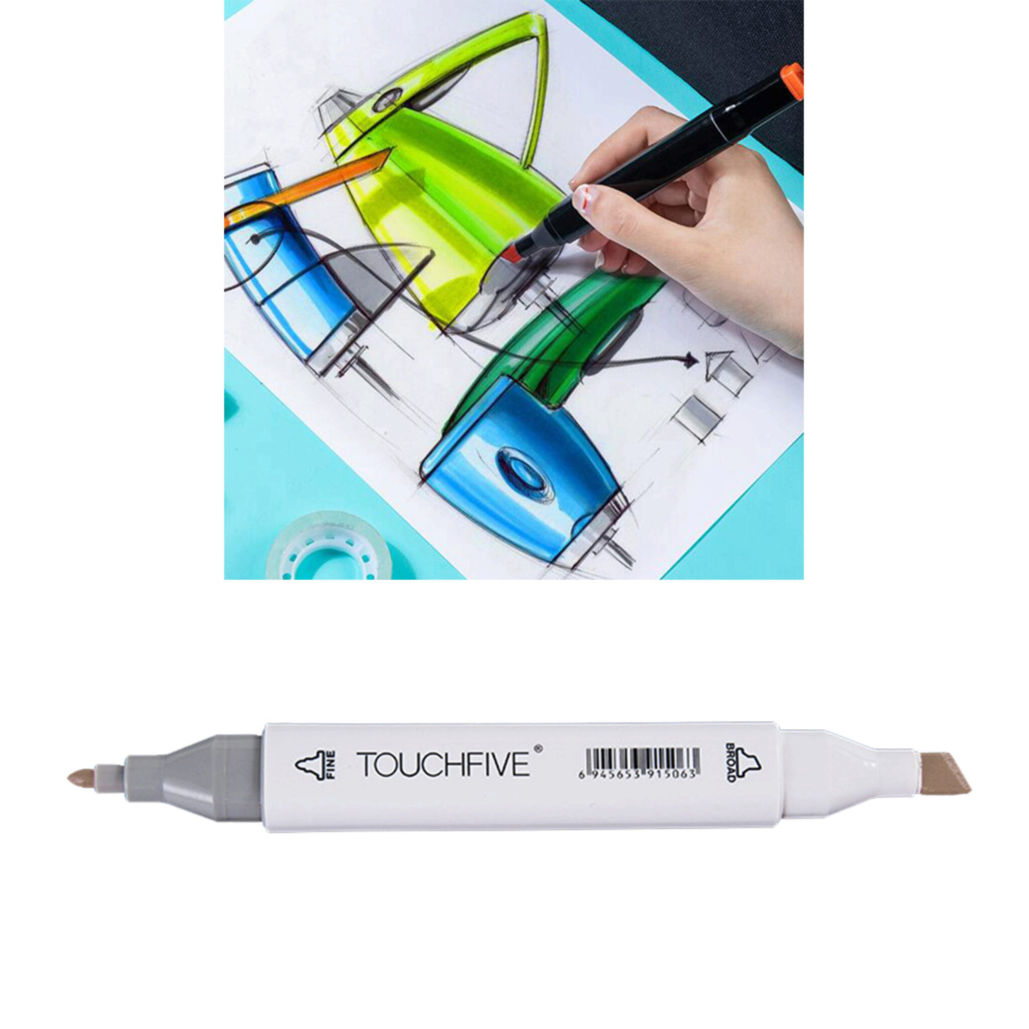con frullatore Illustrazione da colorare per artisti pennello e scalpello ARTIFY 80 pennarelli colorati pennarelli a doppia punta a base di alcol 